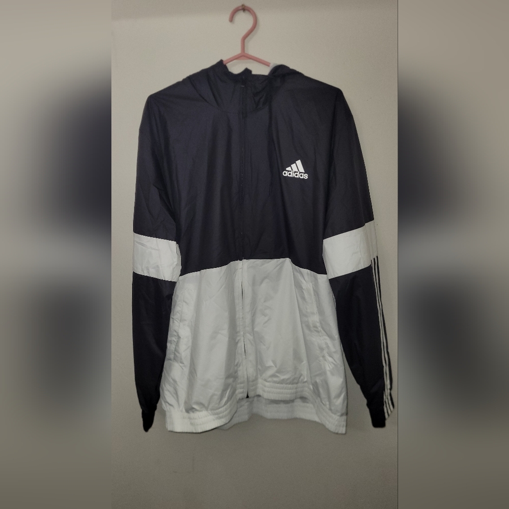 Mens xl Adidas Primegreen essentials full zip windbreaker hooded